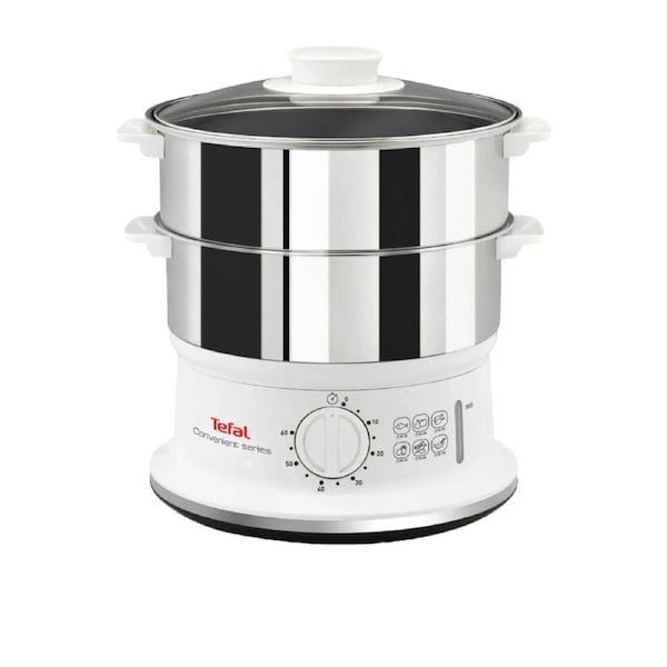 Tefal Food Steamer 6L - Meat Vegetable Steaming Cooking Appliance - Electric 3 Tier Cooker