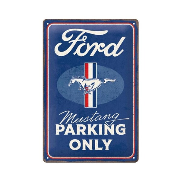 Nostalgic-Art Medium Metal Plaque/Sign Ford Mustang Parking Only 20x30cm
