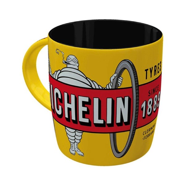 Nostalgic-Art Ceramic Coffee/Tea Mug Michelin Tyres Bibendum 9x9cm Yellow