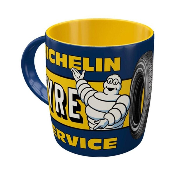 Nostalgic-Art Ceramic Coffee/Tea/Water Mug Michelin Tyre Service 9x9cm Blue