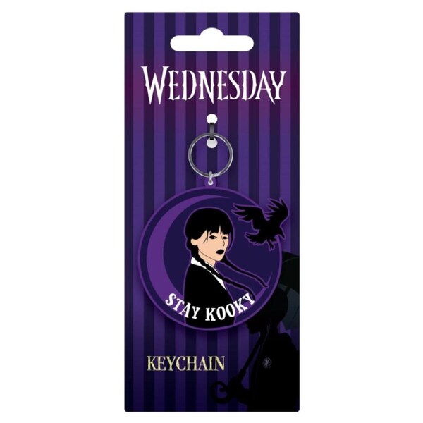 Wednesday Stay Kooky PVC Keyring