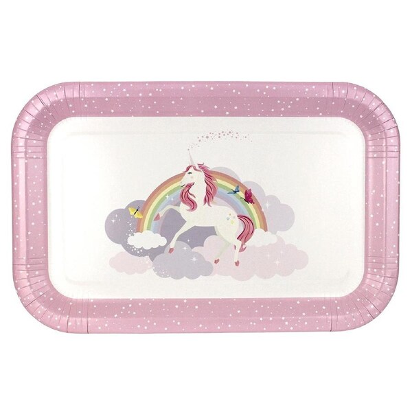 Mystical Unicorn Rectangle Paper Platters (Pack of 6)