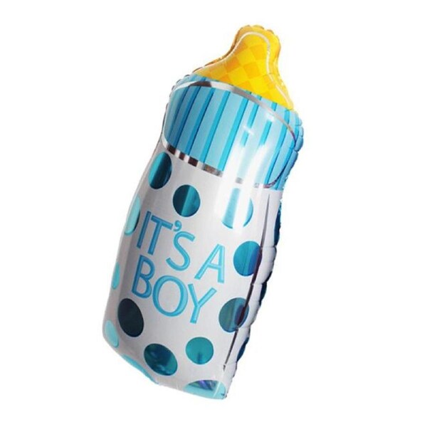 Jumbo 'It's A Boy' Blue Baby Milk Bottle Foil Balloon