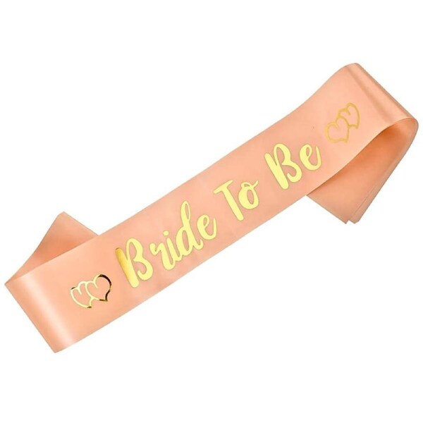 Champagne Pink 'Bride To Be' w/ Hearts Sash
