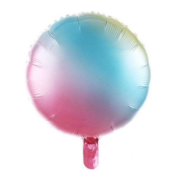 18-inch Pastel Iridescent Rainbow Round Foil Balloon