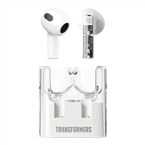 Transformers Wireless Earbud Earphones Headphones Bluetooth V5.3 Noise Reduction TF-T08 - White Silver