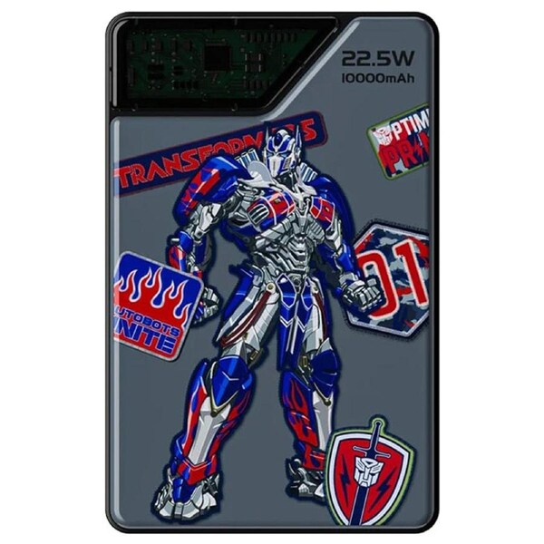 Transformers Power Bank 10000mAh 22.5W LED Display USB Type-C Type-A Apple Output - Grey Silver