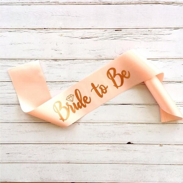 Rose Gold 'Bride To Be' w/ Diamond Sash