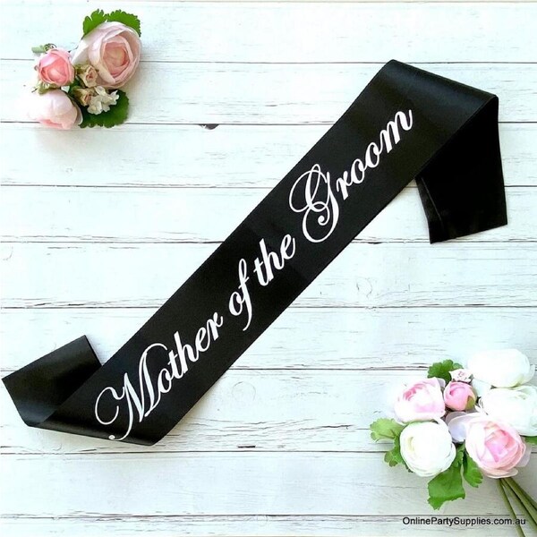 Black 'Mother Of The Groom' Sash