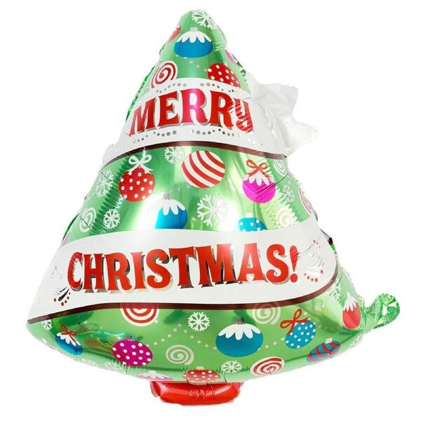 27-inch Merry Christmas Tree Foil Balloon