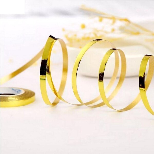 Metallic Gold Foil Curling Ribbon Roll - 5mm*10m