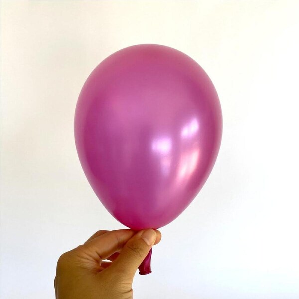 5-inch Pearl Fuchsia Mini Latex Balloons 10pk