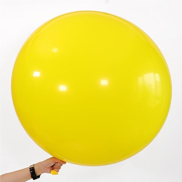 36-inch Jumbo Round Yellow Latex Balloon