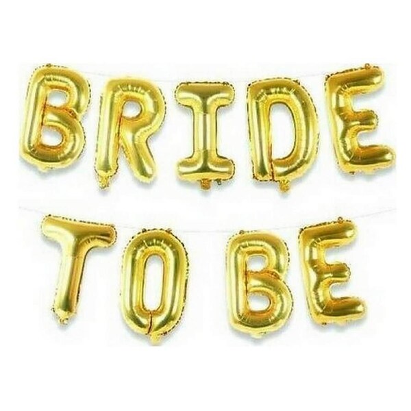 16-inch Gold BRIDE TO BE Foil Balloon Banner