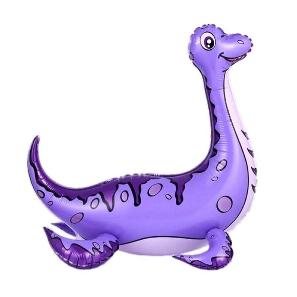 Large 3D Freestanding Purple Elamosaurus Dinosaur Foil Balloon