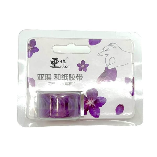 Purple Clematis Flower Petal Washi Tape Sticker 200 Roll