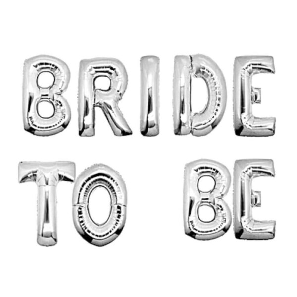 16-inch Silver BRIDE TO BE Foil Balloon Banner