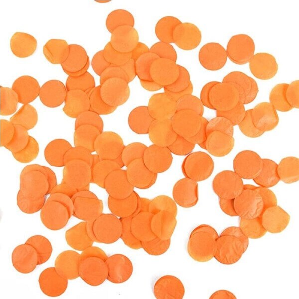 1.5cm Round Paper Confetti - Orange