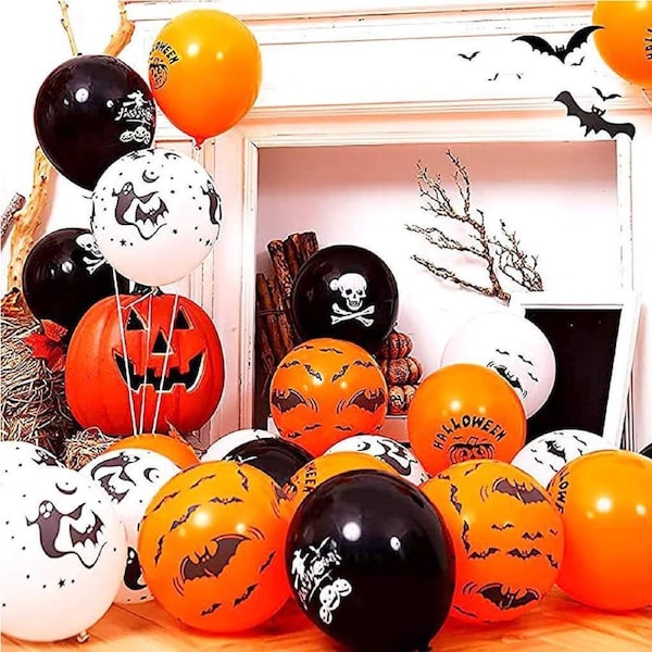 12-inch Assorted Halloween Latex Balloons 10pk