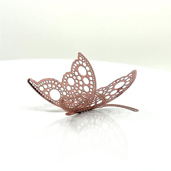 3D Removable Butterfly Wall Stickers 12pk - Rose Gold