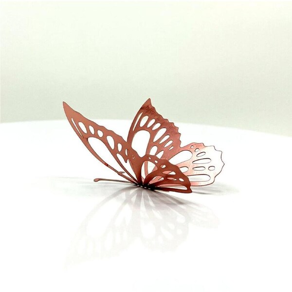 3D Removable Butterfly Wall Stickers 12pk - Rose Gold