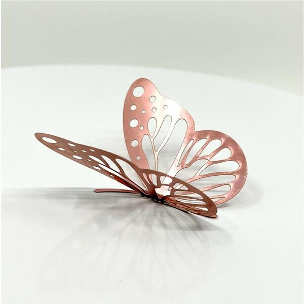 3D Removable Butterfly Wall Stickers 12pk - Rose Gold