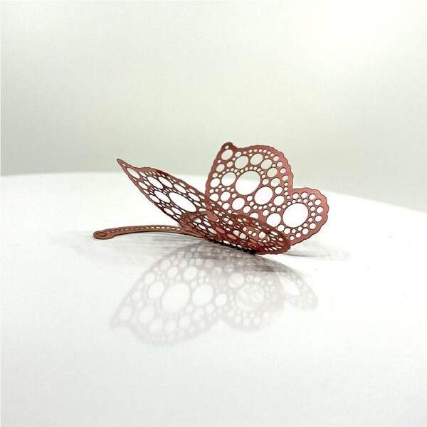 3D Removable Butterfly Wall Stickers 12pk - Rose Gold