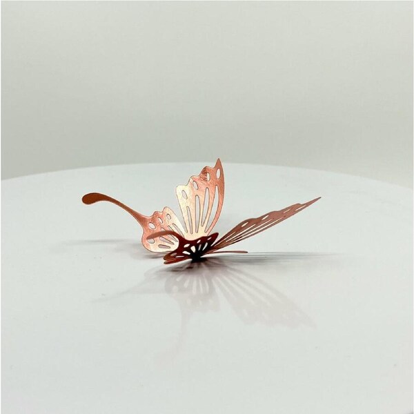 3D Removable Butterfly Wall Stickers 12pk - Rose Gold