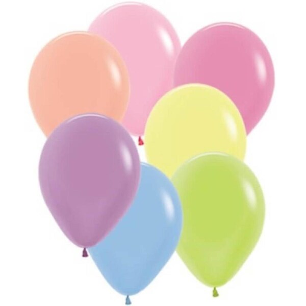 12cm Neon Assorted Latex Balloons 10pk