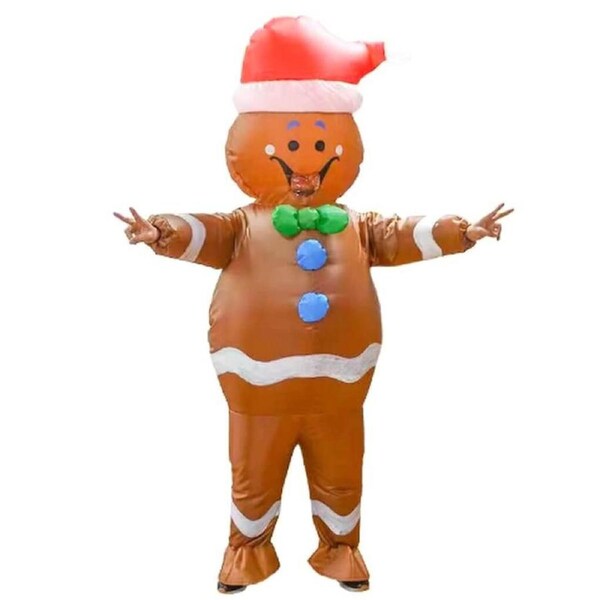 Giant Inflatable Gingerbread Man Blow Up Costume Suit