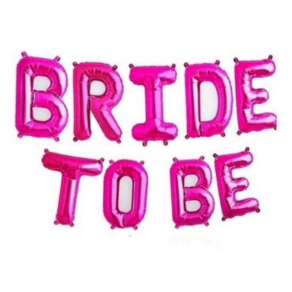 16-inch Hot Pink BRIDE TO BE Foil Balloon Banner