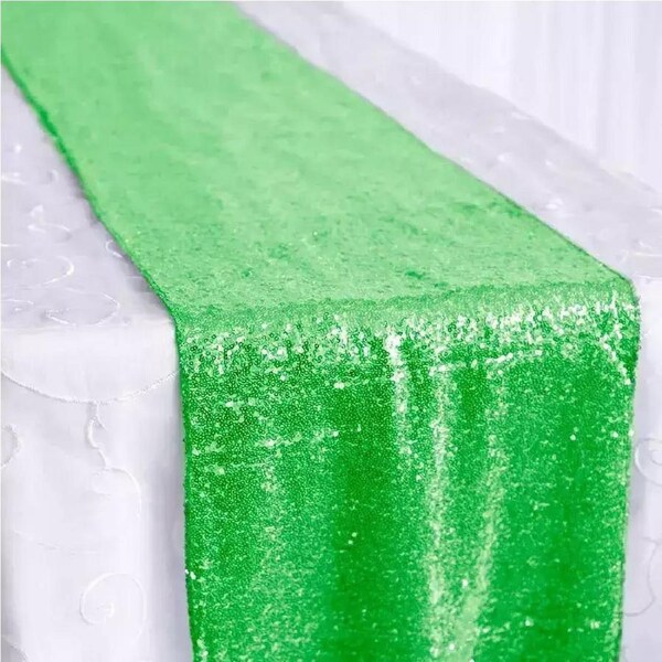 Green Sequin Table Runner