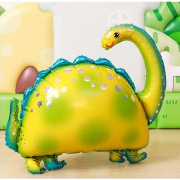 Giant Green Brontosaurus Dinosaur Foil Balloon