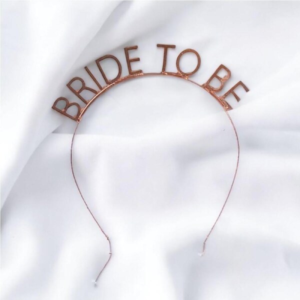 Rose Gold 'BRIDE TO BE' Metal Headband
