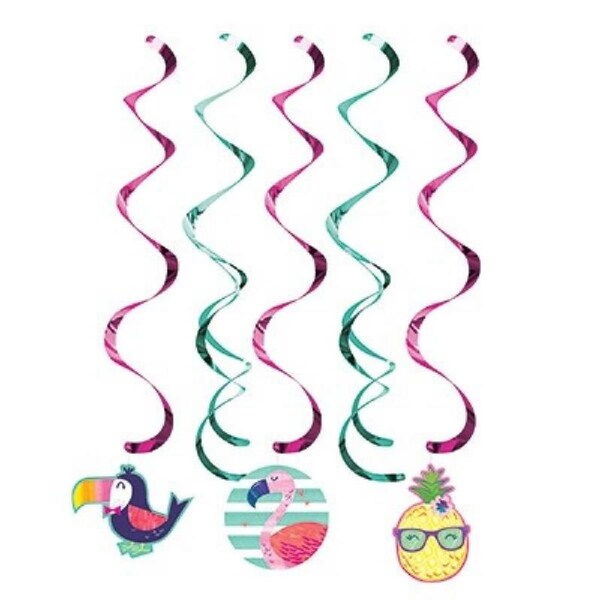 Pineapple N Friends Dizzy Danglers Hanging Swirls 5pk