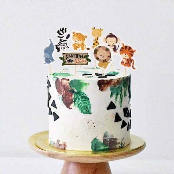 Jungle Animal Cupcake Picks 8pk