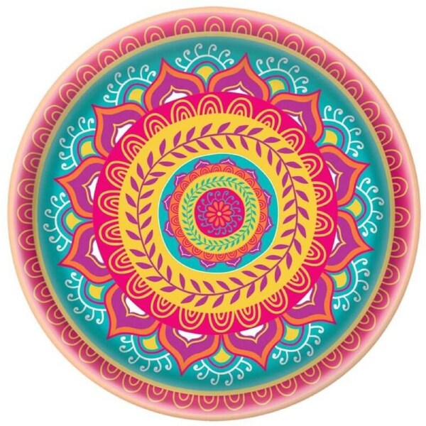 Large Diwali Round Melamine Platter 34cm