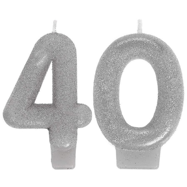Sparkling Celebration Numeral Candles 40th Birthday