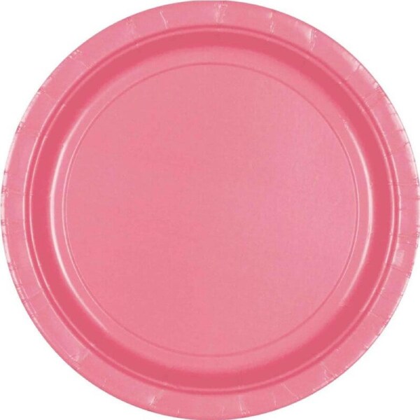 New Pink Paper Plates 23cm 20pk
