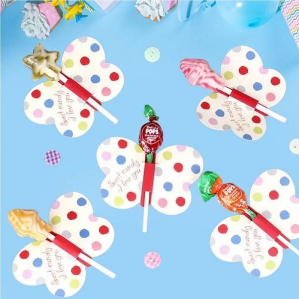 Butterfly Lollipop Stick Holders 20pk