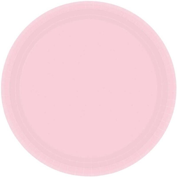 Blush Pink Paper Plates 23cm 20pk
