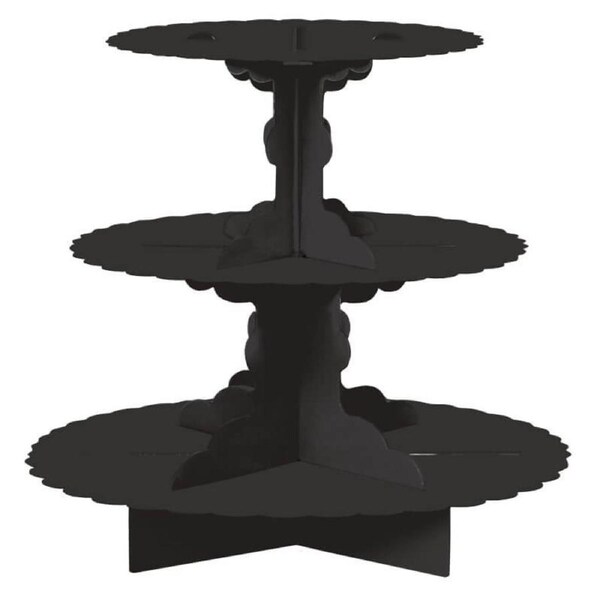 Cupcake 3 Tier Treat Stand - Black