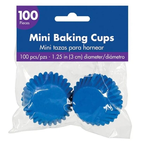 Mini Cupcake Baking Cups 100pk - Bright Royal Blue
