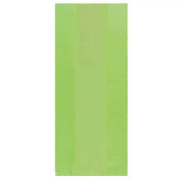 Kiwi Green Small Cello Party Bags 25pk