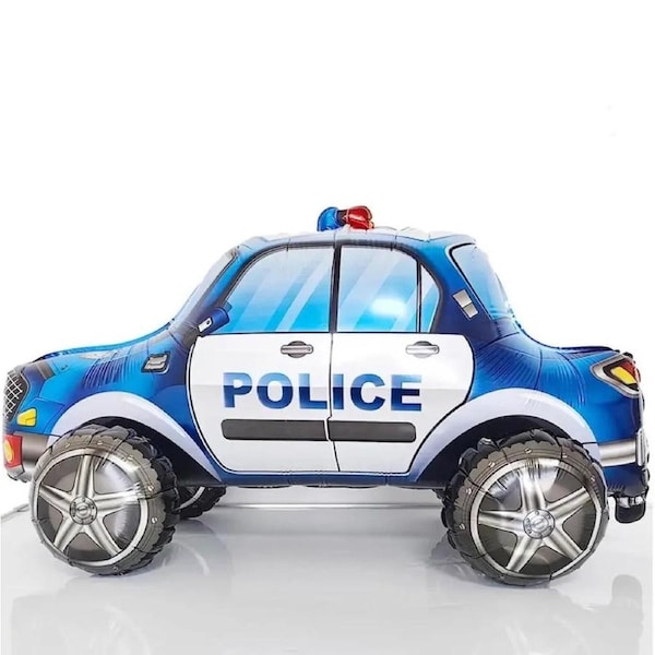 3D Standing Police Car Foil Balloon