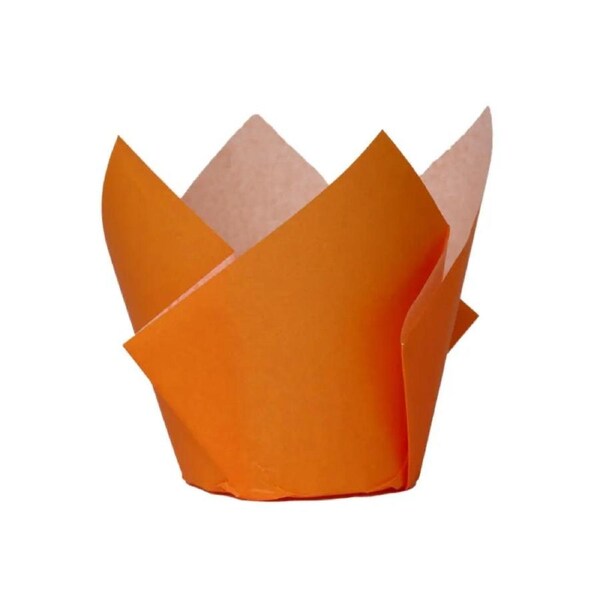 Tangerine Orange Tulip Cupcake Cases 20pk