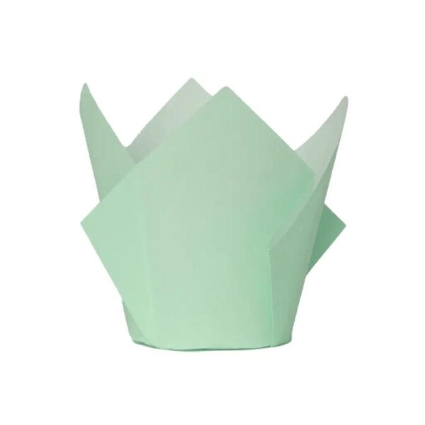 Pastel Mint Green Tulip Cupcake Cases 20pk