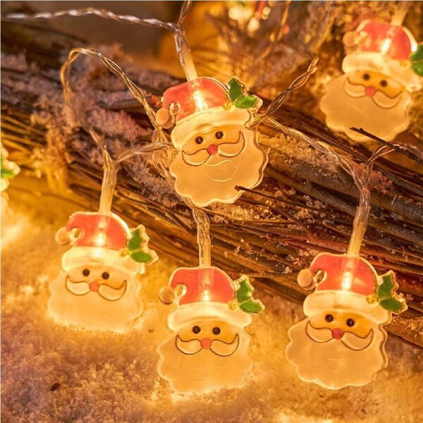Christmas Santa Fairy String Lights 2m