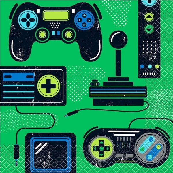 Gamer Birthday Luncheon Napkins 16pk