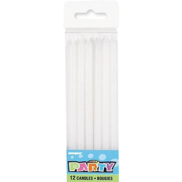 White Taper Candles 12pk